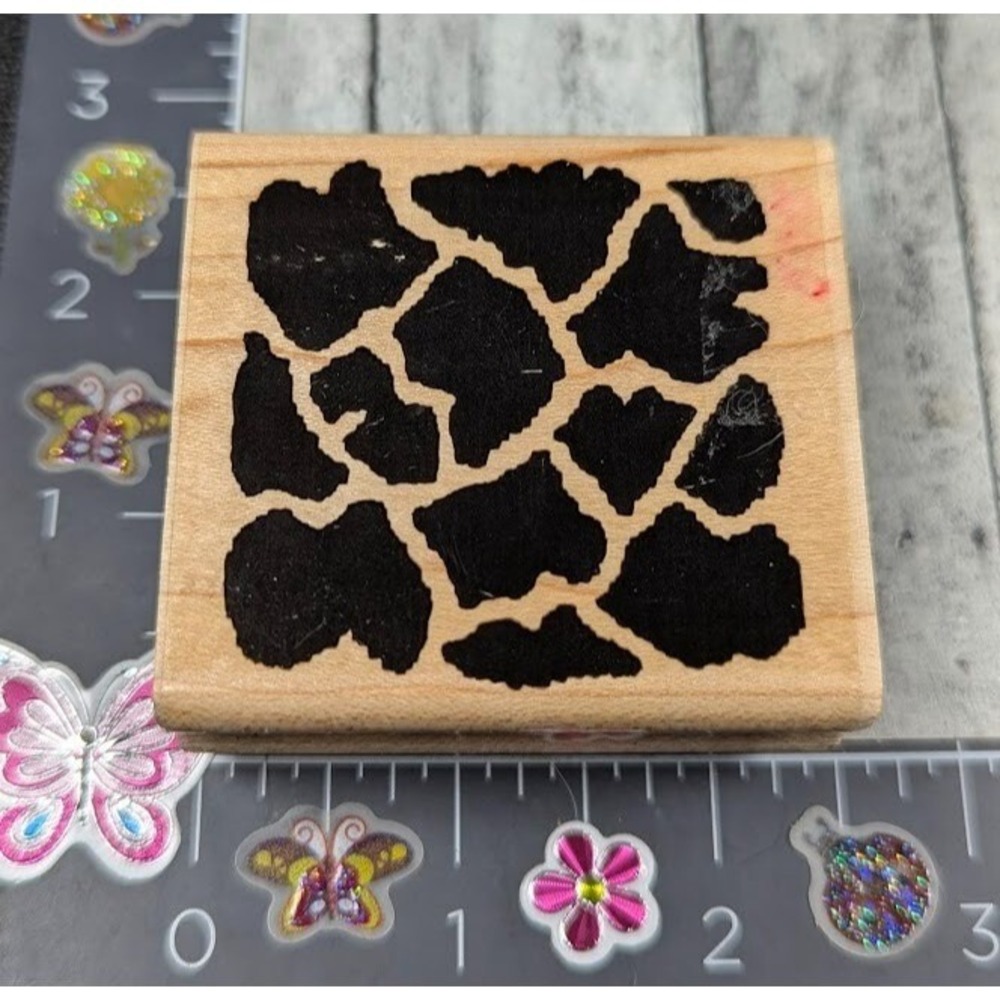 Rubber Stampede Giraffe Print A853E Rubber Stamp Wood #L108